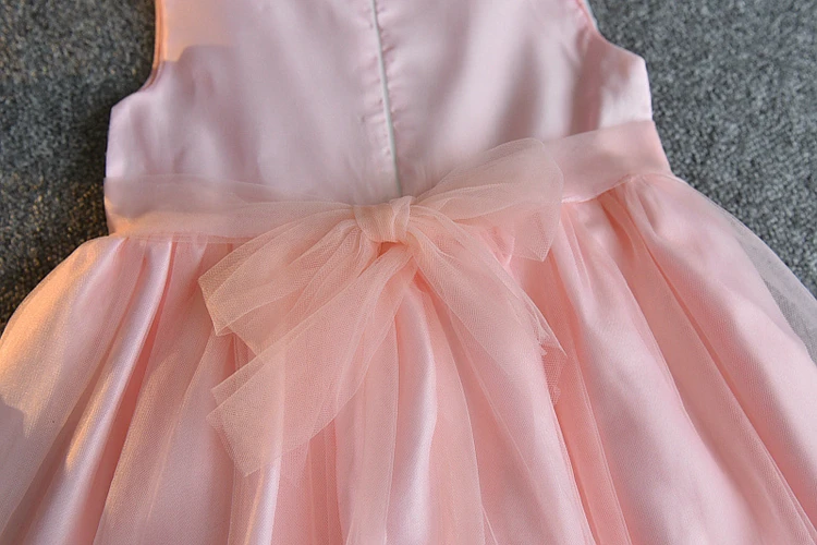 girl beach floral dresses girls pink tutu frill dance princess dress kids summer clothes sleeveless ruffle flounce party cloth (14)