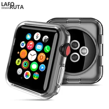 Laforuta силиконовый чехол для Apple Watch чехол 42 мм 38 мм прозрачный ТПУ мягкий силиконовый защитный чехол для iWatch Series3/2