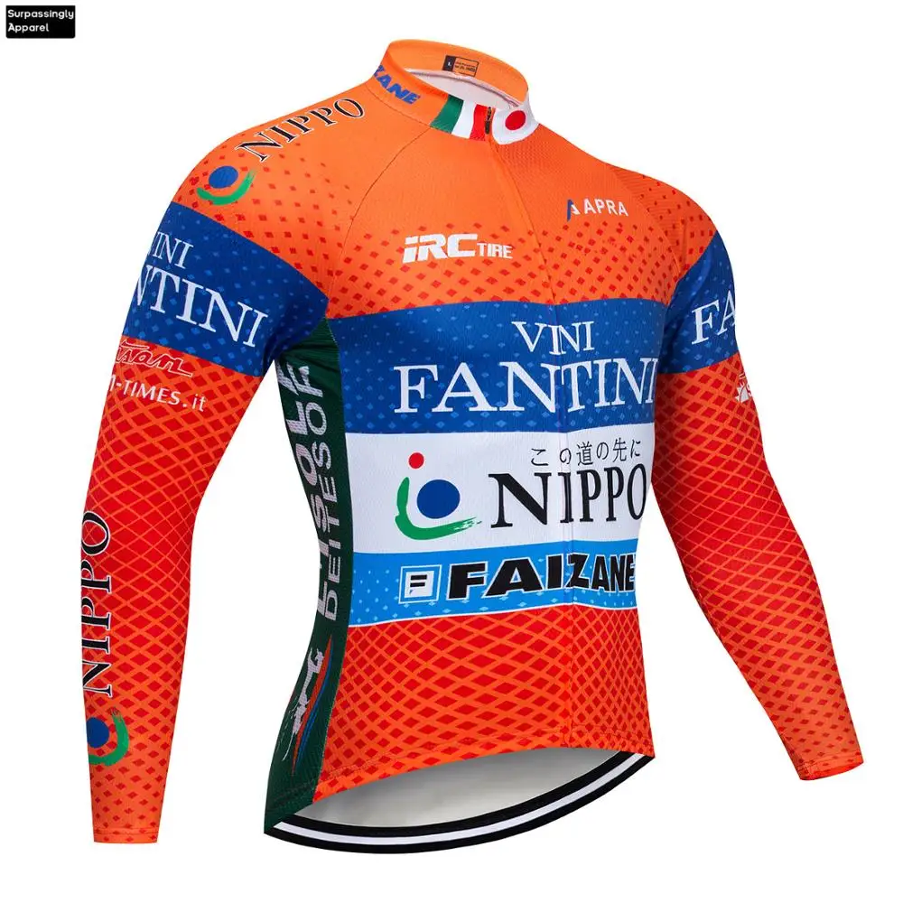 

Men Pro UCI Team VINI Cycling Jersey Orange 2019 Breathable Quick Dry Long Sleeve Spring Autumn Bicycle Bike Sports Clothing