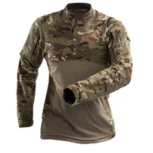 Мужская тактическая Боевая рубашка Военная камуфляжная футболка с длинным рукавом хлопок Мультикам милитар Униформа армейская одежда