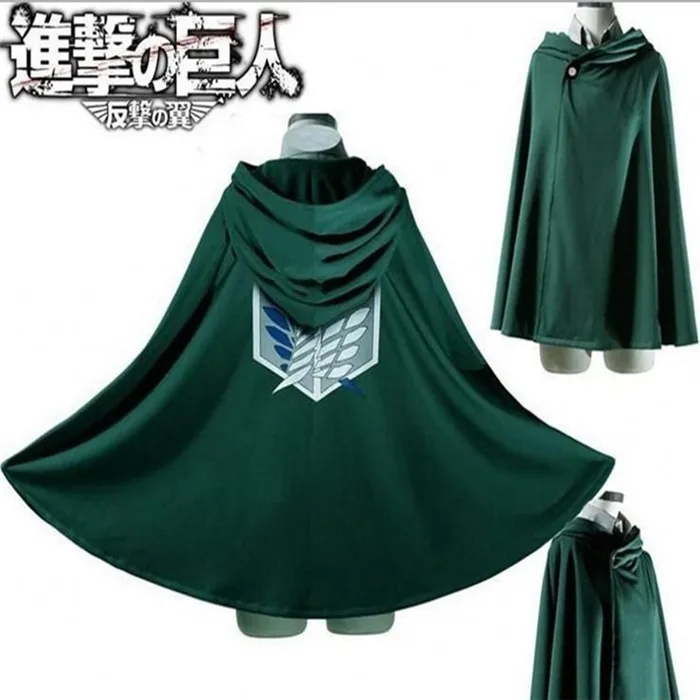 Японская толстовка с капюшоном «атака на Титанов», плащ Shingeki no Kyojin, скаутский легион, карнавальный костюм, аниме, косплей, зеленая накидка, мужская одежда