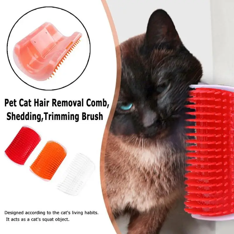 

Cat Comb Removable Cat Corner Scratching Rubbing Brush Pet Hair Removal Massage Comb Pet Grooming Cleaning Supplies