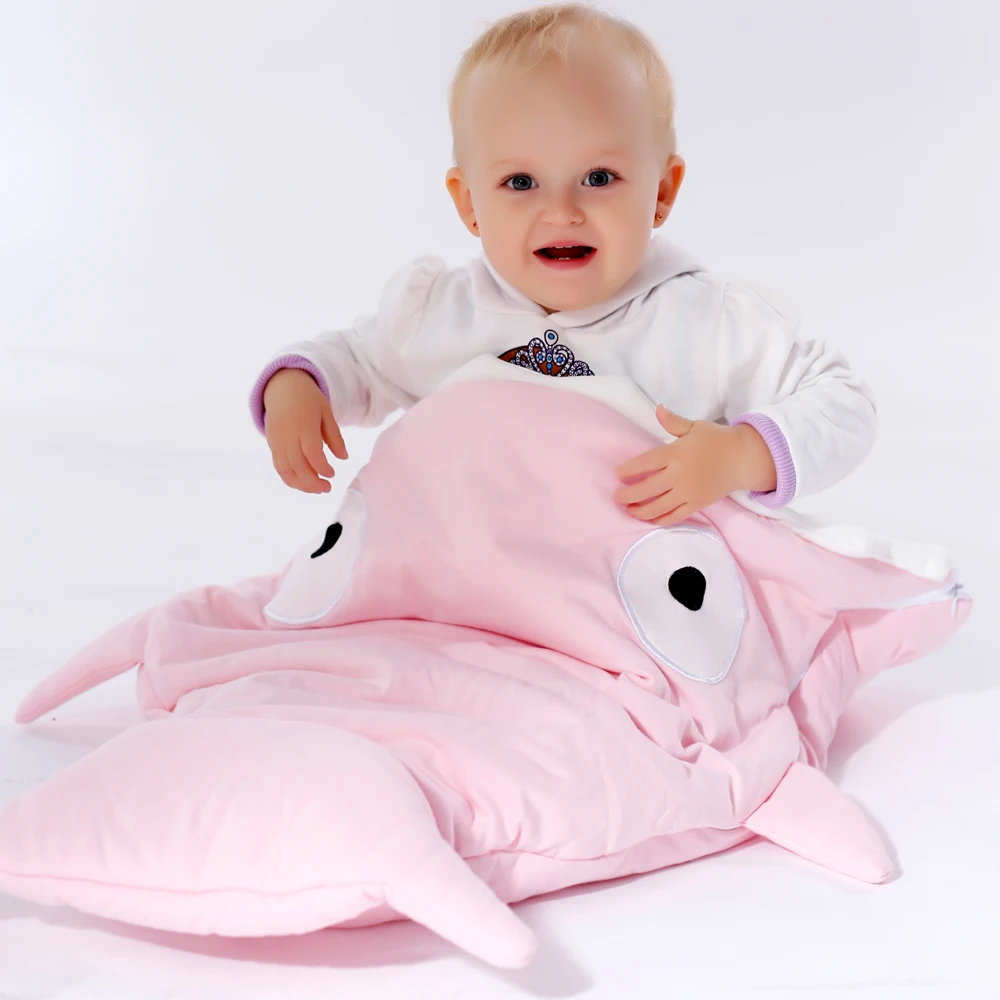 Shark Baby Sleeping Bags Newborn Winter Baby Stroller Blanket Swaddle