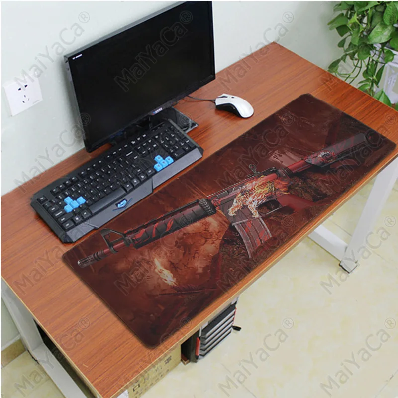 Lock Edge 40X90cm MaiYaCa дизайн CS GO ноутбук коврик для мыши большой коврик для мыши клавиатуры коврик - Цвет: Lock Edge 40X90cm
