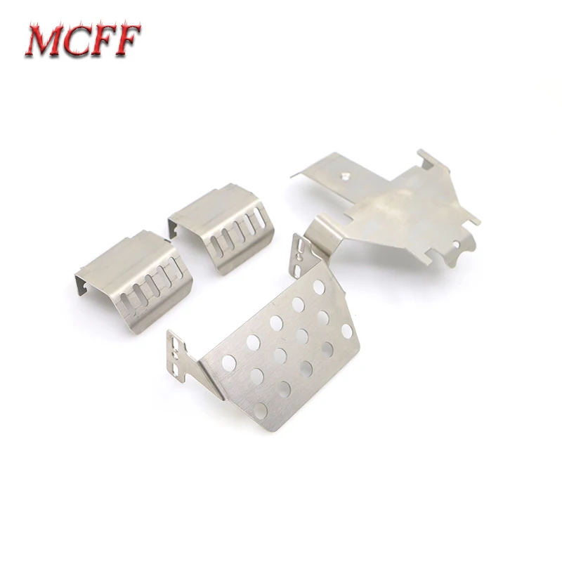 

Stainless Steel Front Bumper Lower + Axle + Gearbox Mount Armor Plate Set For 1/10 RC Crawler TRAXXAS Trx-4 TRX4