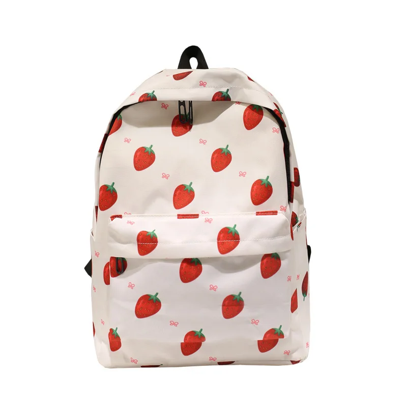 japanese style strawberry backpack cute flamingo bag pineapple rucksack