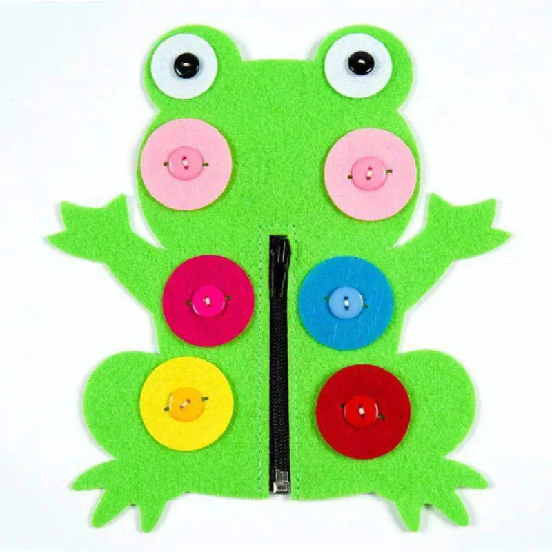 New 1PC Hand Zipper Button Teaching Kindergarten manual Diy Weave cloth Early Education Toys Montessori Teaching Aids Math Toys