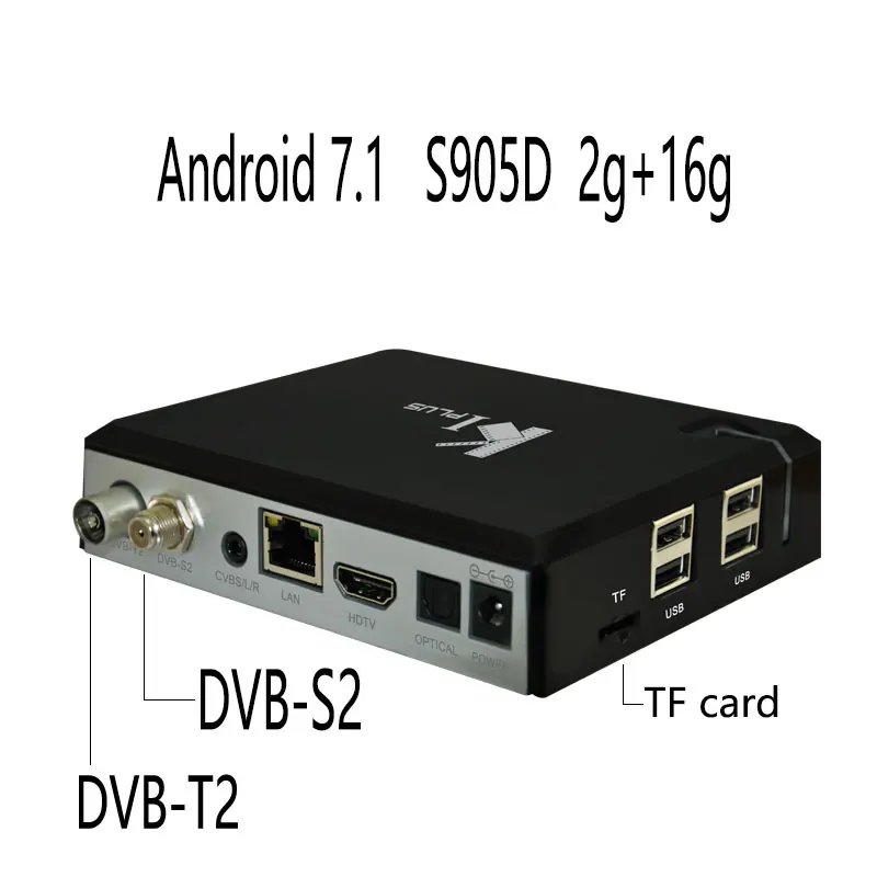KII PRO S2 T2 DVB tv box android 7 1 amlogic s905D 2 Гб ram 4/5G WIFI 4k ip телевидение арабское Европа Бразилия