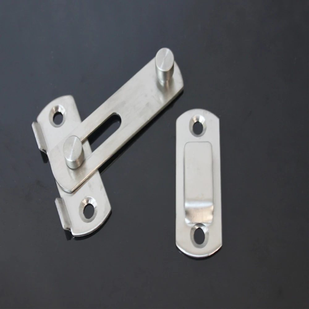 

Silver 2mm Door Hasp Latches Stainless Steel Sliding Door Chain Locks Security Tools Hardware For Window Cabinet Hotel Home