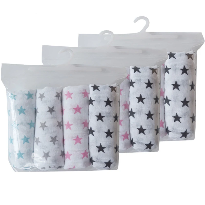 4 Pieces Newborn Muslin Diapers Baby Cotton Nappy Reusable Diapers...