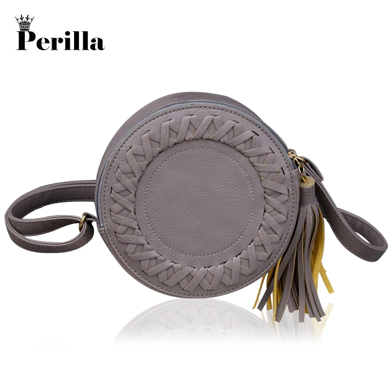 Перилла 2019 круглые сумки для женщин летние пляжные CrossBody сумка круг ручной тканые