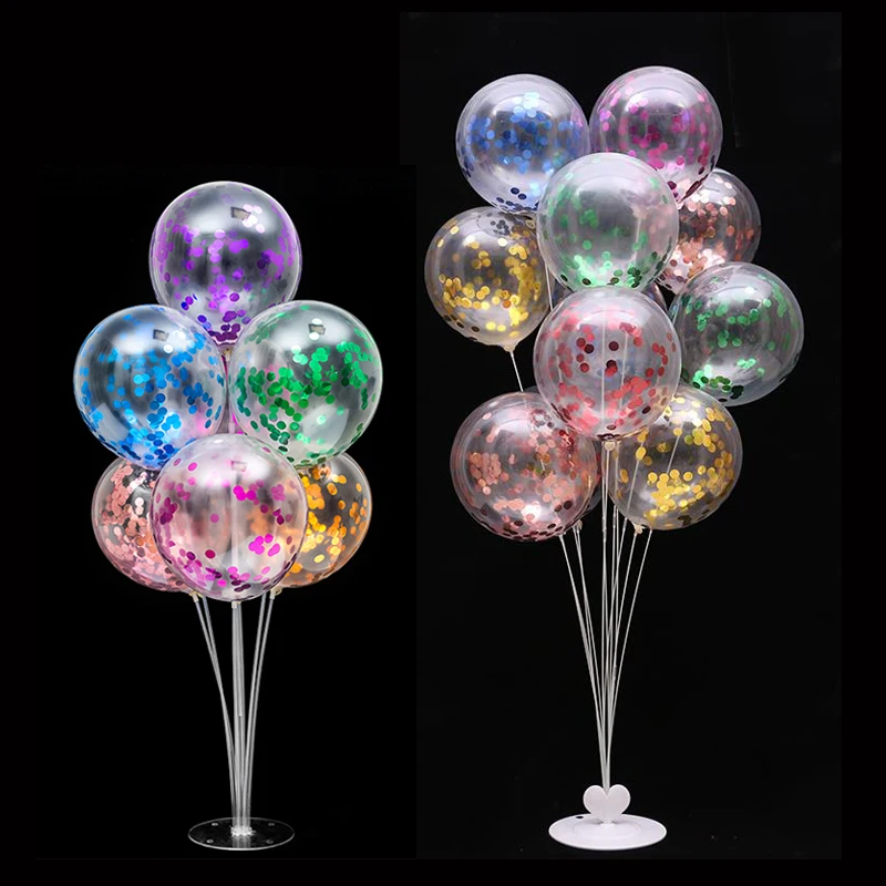 

7/11tube Air Balls Stand Stick Baloon Stand Holder Wedding Decoration Confetti Balloons Adult Birthday Balloons Party Supplies