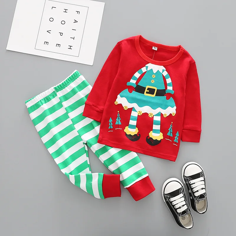 Коллекция года, Одежда для новорожденных Рождественский костюм Orangemom комплект с длинными рукавами и героями мультфильмов, хлопковое пальто+ штаны для маленьких девочек, комплект детской пижамы