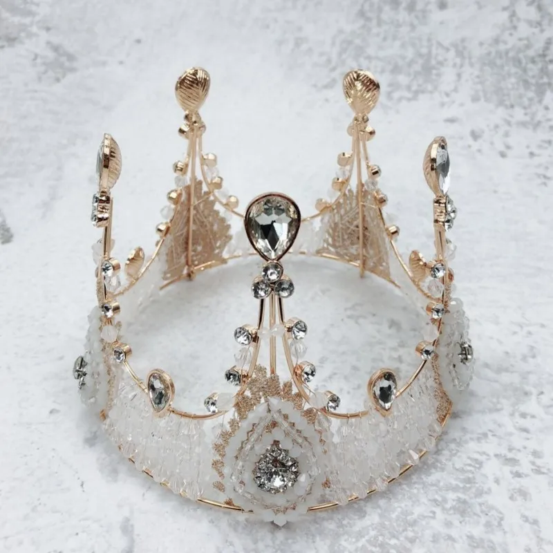 

2019 New Cake Toppers Decorations Retro Crystal Crown Shaped Girls Princess Birthday Cake Tools Baked Dessert Favors Hot Selling