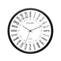 Newest 24 Hour Dial Design 2 Living Room 12 Inches Step Metal Frame Modern Fashion Decorative Round Wall clock 2
