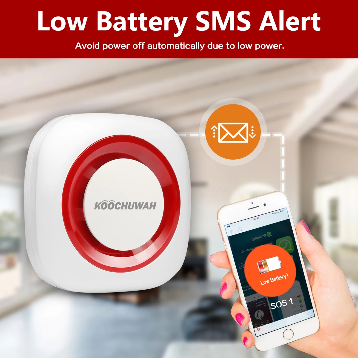 Botão de Pânico Botão de Emergência Idoso para Inválido Koochuwah Alarme Notificação Chamada Automática - Desativar Pessoas Velho Sos Gsm Sms 9 sms notificação botão de emergência chamada automática
