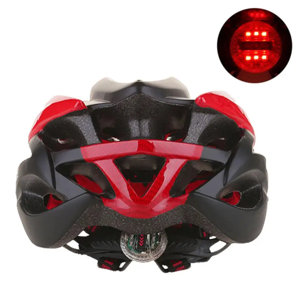 KING BIKE Portable Helmet Backpack Detachable Visor Safety Rear Led Light Cycle Helmets Sun Protection Accessories