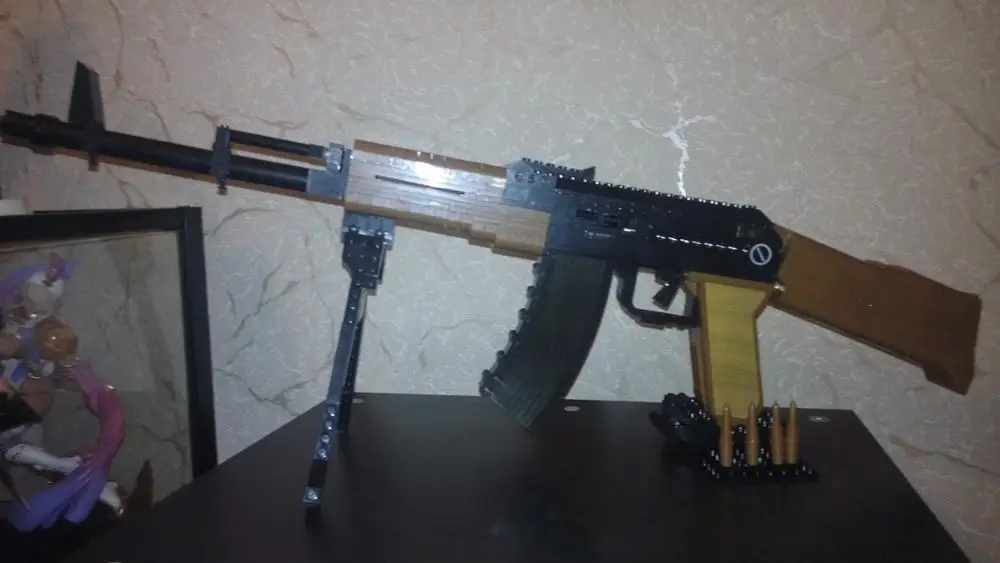 Горячая Распродажа, классические игрушки, оружие AK 47, модель пистолета, 1:1, игрушки, строительные блоки, наборы, 617 шт., Обучающие, DIY, сборные кирпичи, игрушки