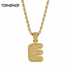 Кубические буквы AAA + кубический циркон буквы E подвески и ожерелья для мужчин в стиле хип-хоп ювелирные изделия