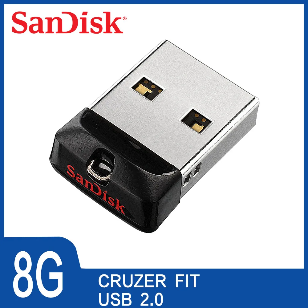 SanDisk 32 ГБ 64 мини флешка милый 8 USB флеш накопитель 2 0 Cruzer Fit CZ33 карта памяти 16 для