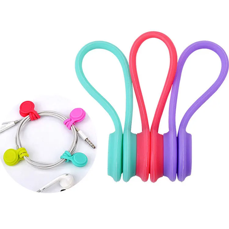 9PCS/lot Headphone earphone Cord Holder Silicone coil cable