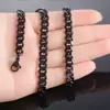 Stainless Steel 3.5mm / 5mm / 7mm Cuban Chain Black Waterproof Men's and Women's Necklace Jewelry ► Photo 2/4