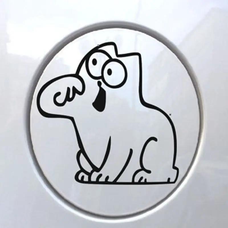 Cartoon fuel cap Car Sticker , funny hungry SIMONS CAT Sticker Auto