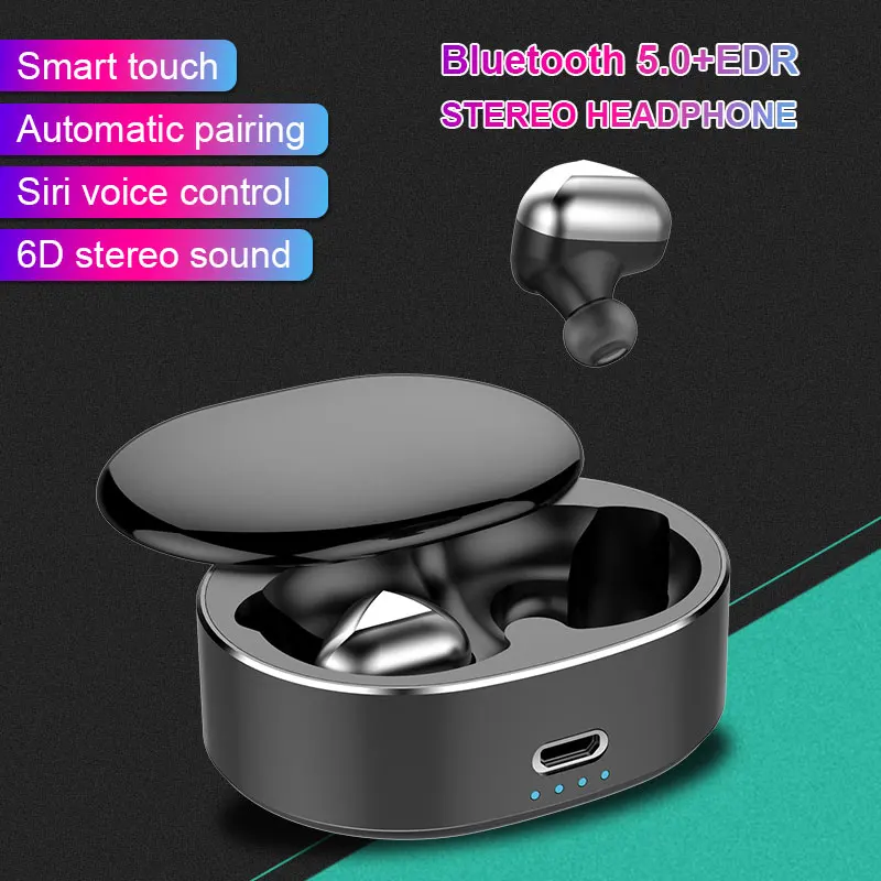 

Wireless Bluetooth 5.0 Headphones TWS Sport Protable Stereo Headset Power Bank with Rotary Charging Box for mobile phone