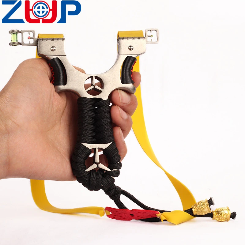 Outdoor hunting stainless steel slingshot shooting horizontal line