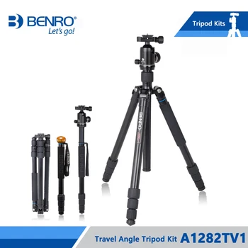 

Benro A1282TV1 Tripod Aluminum Tripods Flexible Monopod For Camera V1 Ball Head Carrying Bag Max Loading 14kg DHL Free Shipping