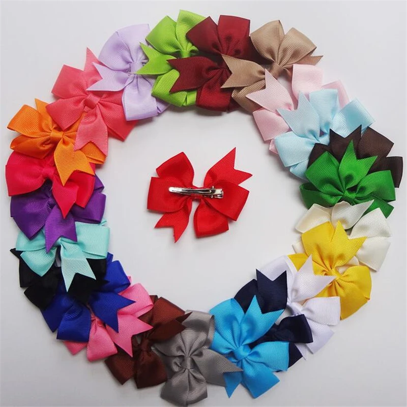 

1 PC Big Solid Grosgrain Ribbon Hair Bow Hairpins For Kid Girls Hair Clip Boutique Hair Accessories Hair Clip Gifts For Kids