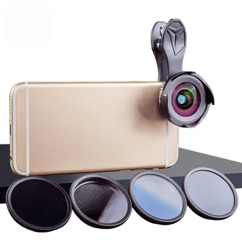 

Phone Camera Lens Kit HD Professional Wide Angle/Macro Lens with Grad Filter CPL ND Filter for Android ios Smartphone