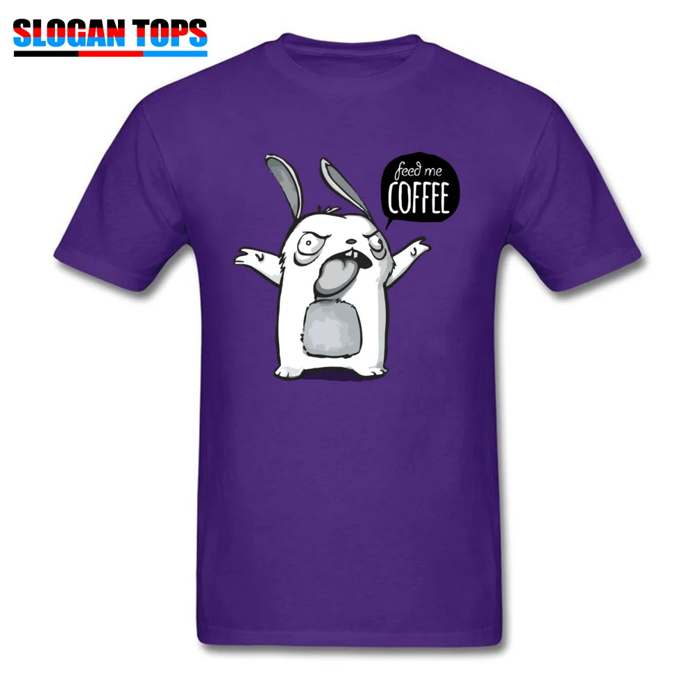 Crew Neck feed me coffee 100% Cotton Men's T-Shirt Casual Short Sleeve T Shirt New Coming Leisure T Shirts Free Shipping feed me coffee purple
