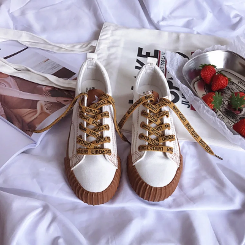 Chaussures Femme Plates Toile Marée Blanc Harajuku kaki blanc Printemps Étudiant Sauvage Noir Nouveau Coréenne 2018 Hq1xaFtW