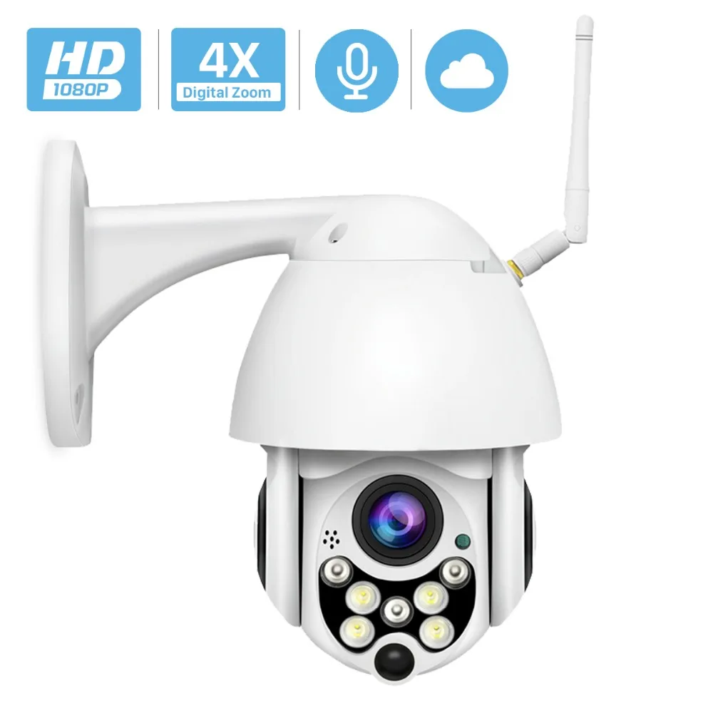 IP камера купольная 1080P Wi Fi PTZ 4 кратный зум|Камеры видеонаблюдения| |