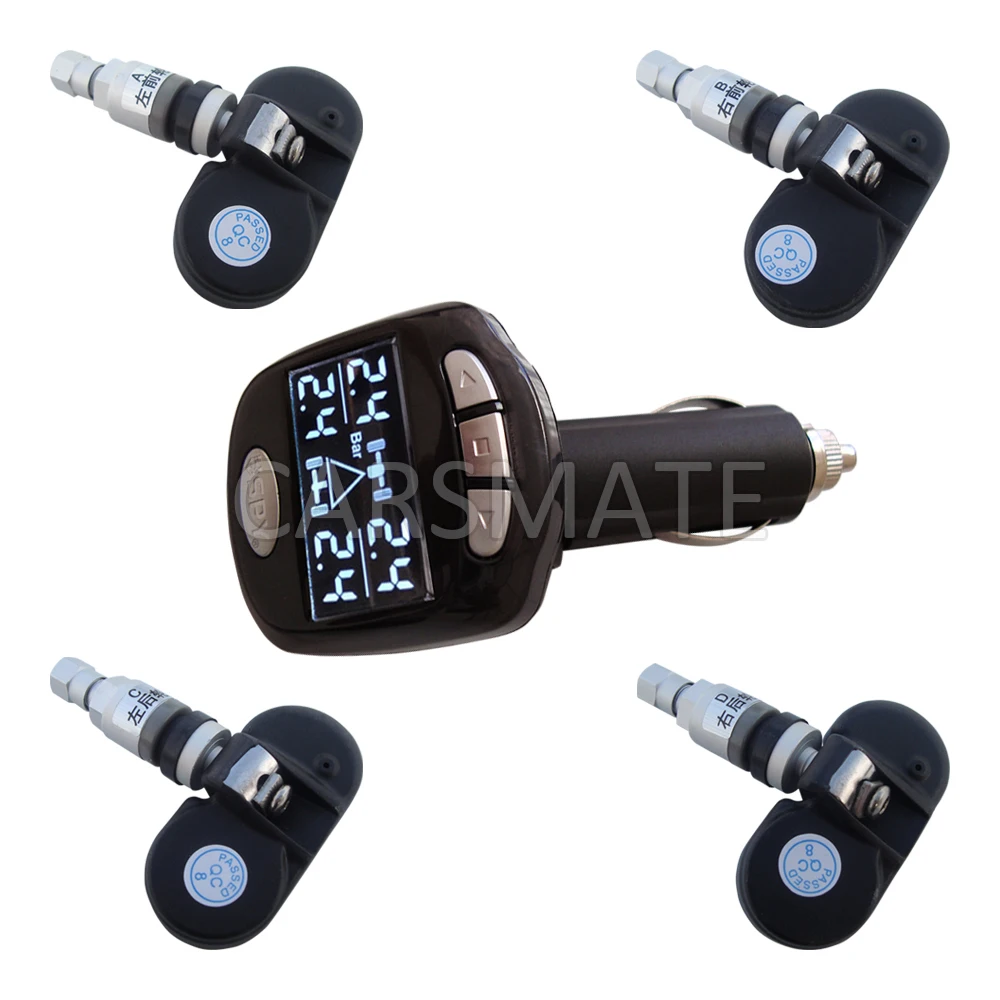 

Universal Car TPMS Tire Pressure Monitor System With External Sensors Car Tire Temperature Monitor & Pressure Monitor