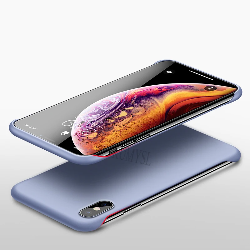 

Phone Case For iPhone 6 6s 7 8 Plus X XR XS Max Luxury Candy Colors Frameless Hard PC For iPhone X Phone Case Cover Coque