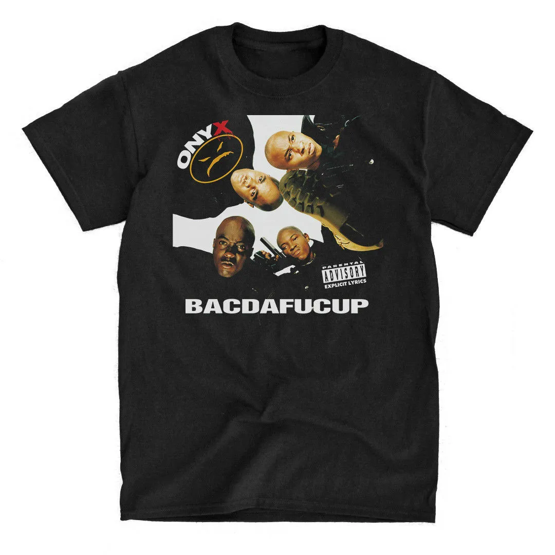 Натуральный хлопок Для мужчин короткий рукав Летний стиль Bacdafucup-Черная футболка