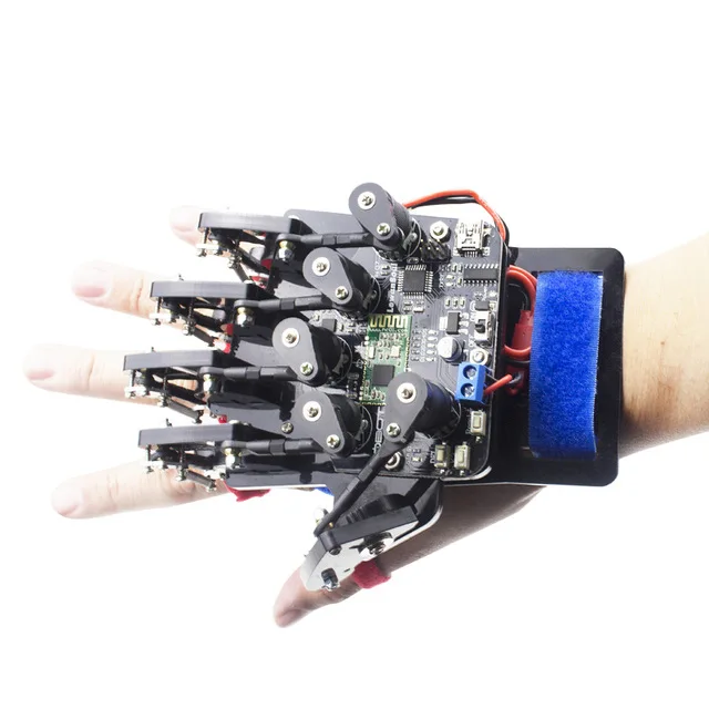 Носимые механические перчатки беспроводной соматосенсорный контроль Лер управление Exoskeleton DIY RC робот ручной пальмовый палец пульт дистанционного управления