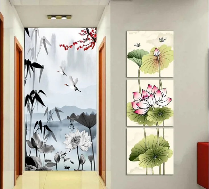 

3d TV setting wall paper large murals sitting room porch is keep out wall stickers painting manufacturer to customize bedroom