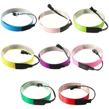 Tira de luces led de neón Flexible, de 1m Cable EL, resistente al agua + funda de batería de 3V para zapatos, ropa y coche, nuevo