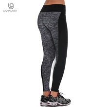 Plus Size Black/Gray Women’s Fitness Leggings Workout Pants High Waist Leggings Ladies Sporting Leggings Quick-drying Trousers