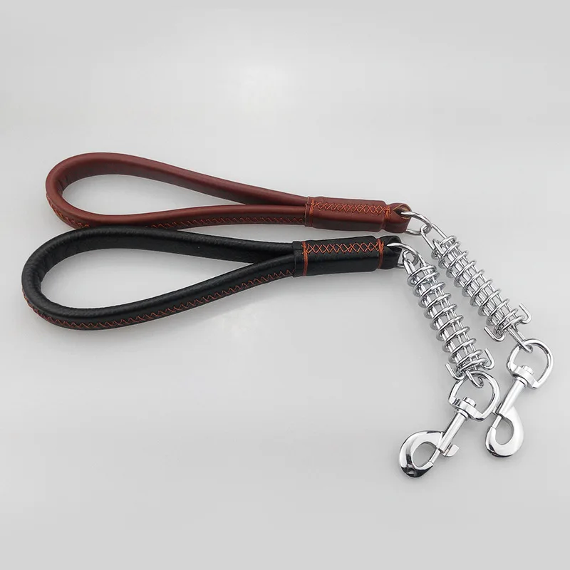 

Pet Dog Harnesses Leads Leather traction rope medium Large type buffer dog leash Leashes chain Collars Pet Supplies product