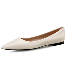 Г. весенне-осенние туфли на плоской подошве женские кожаные туфли с острым носком Женская рабочая обувь женская черная женская обувь