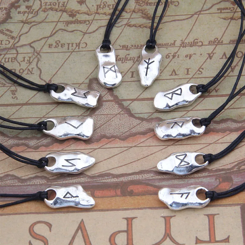 2019 Новое поступление ожерелье с подвеской в форме руны для мужчин Регулируемый