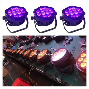 

20pcs/lot 12x18w rgbwa uv outdoor waterproof par64 uplight waterproof led par ip65 flat slim par cans