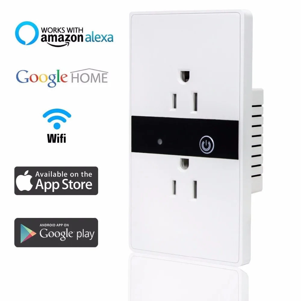 Умная Wi Fi розетка для стены беспроводной настенный выключатель света пластина