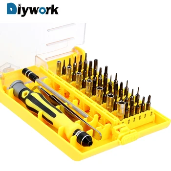 

DIYWORK Magnetic Tip Pen Style Mobile Phone Repair Tool Set for IPhone Xiaomi Hard Drives Screwdriver Set 45 in 1