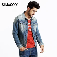 Simwood 2016 neue herbst winter jeansjacke männer mäntel mode kausalen 100% baumwolle nj6502