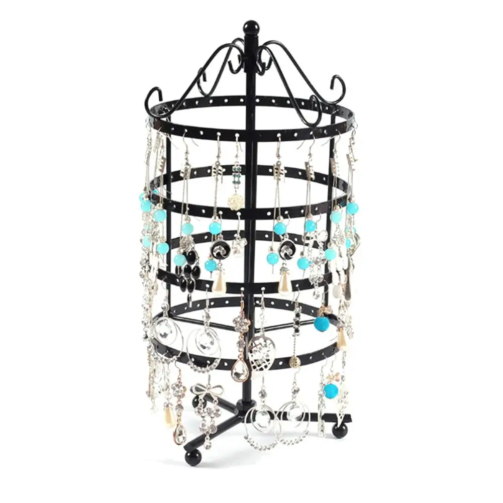Hot 144 Holes Metal Jewelry Rack Necklace Holder Organizer Rotary